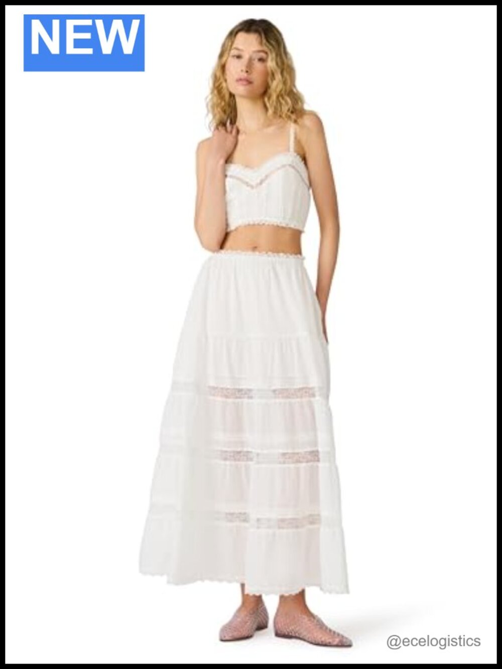 Women's Elisse Midi Skirt 100% Cotton Pull On
